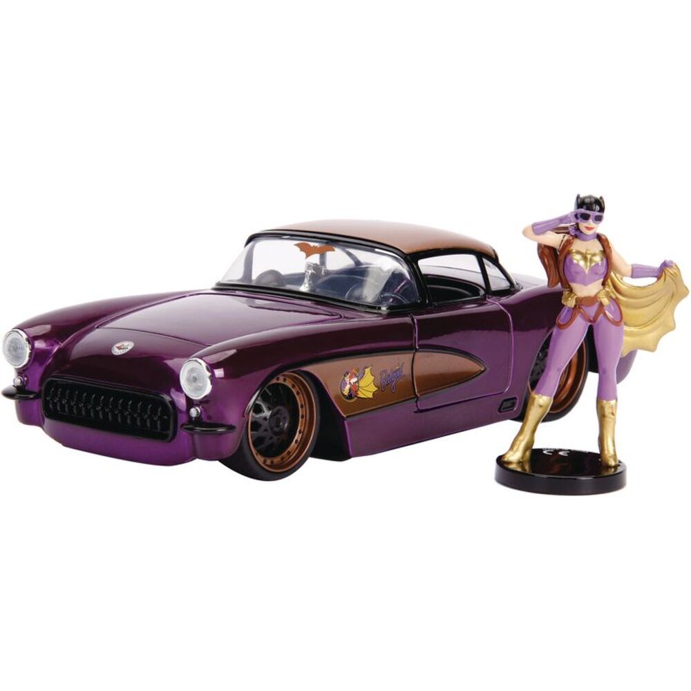Jada Toys - DC Comics Bombshells Batgirl & 1957 Chevy Corvette Die-cast Car,